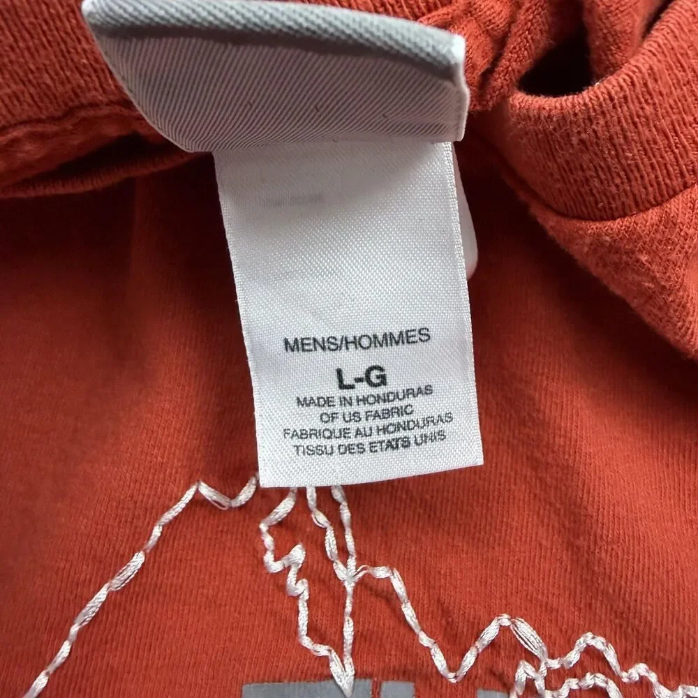 The North Face Shirt Mens Large Orange Ski Mountain Logo Graphic Tee Outdoor
